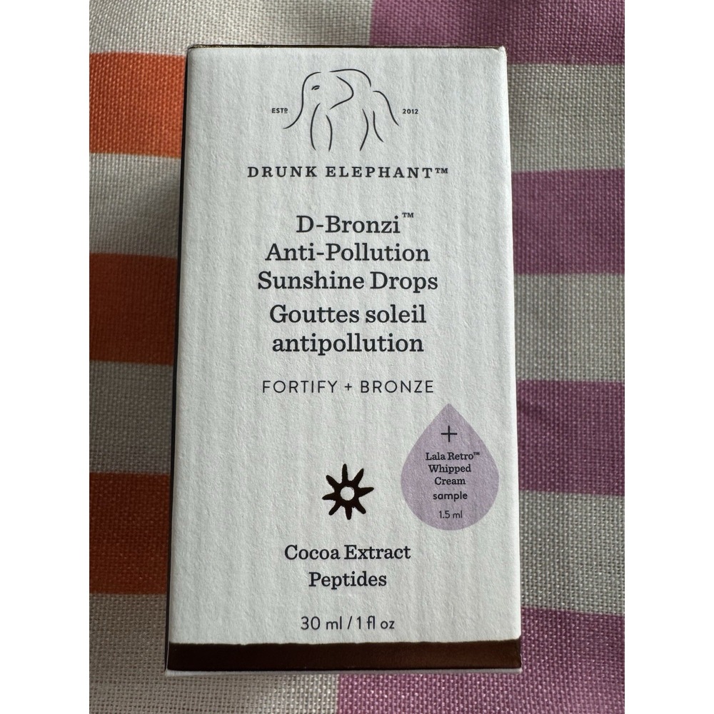 DRUNK ELEPHANT D-Bronzi Anti-Pollution Sunshine Drops 1 fl oz/30ml, New in Box